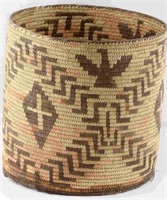 12 BY 12 INCH LARGE PAPAGO WOVEN PATTERN BASKET