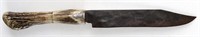 ANTIQUE FUR TRADE ERA HAND FORGED KNIFE MARKED HB