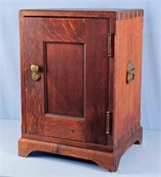 Antique Oak Dovetailed Strong Box / Floor Safe