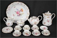 1890 Meissen Porcelain Coffee and Tea Service