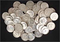 (60) 1964 Mostly UN Kennedy Silver Half Dollars
