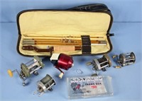 Vintage True Temper Traveller Set & 4 Reels