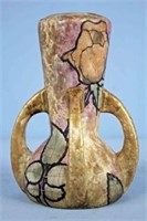 Amphora Four-Handled Rose & Gilt Decorated Vase