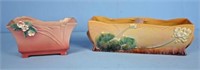 Two Roseville Pottery Planters Foxglove & Wincraft