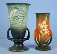 Roseville Zephyr Lily 133-8 & Freesia 125-10 Vases