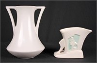 Roseville Acorn Silhouette #756 & #3-8" Deco Vase