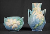 Roseville Clematis #667-4 Jardiniere & #108-8 Vase