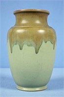 Roseville Carnelian 9.25" H. Amber/ Green Vase
