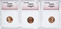 1965 SMS, 1966 SMS, 1967 SMS LINCOLN CENTS