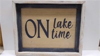 ON LAKE TIME WOOD PLAQUE