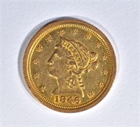 1846-O $2 1/2 GOLD LIBERTY  BU