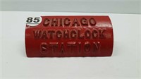 CHICAGO WATCHCLOCK STATION METAL FLIPLID BOX