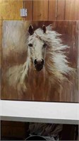 LARGE HORSE PRINT ON CANVAS