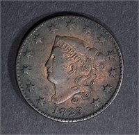 1823/2 LARGE CENT, VF/XF KEY DATE
