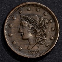 1838 LARGE CENT, XF+