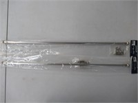 2 Levolor Rods 28"-48" 7/16" Diameter Satin Nickel