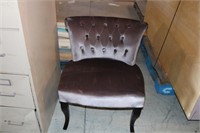 Upholstered Dressing Chair, Deep Purple