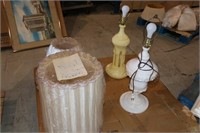 Carved Alabaster Table Lamp, Ivory