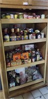 Canned goods: rice, juice, condiments, etc.