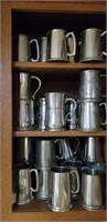 36pcs. Pewter mugs