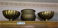 10pcs Brass: pitcher, vases, urns, bowls, etc.