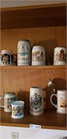 Stein Lot on 2 Shelves - 8 pc