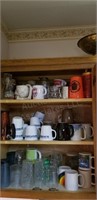 Coffee Mugs & Glasses in Upper Cabinet