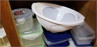 Plastic strainers, bowls, organizers, more