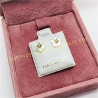 14K  Yellow Diamond(0.09ct) Earrings