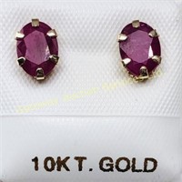 10K  Ruby(1.6ct) Earrings