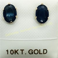 10K  Sapphire(1.5ct) Earrings