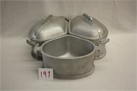 GUARDIAN WARE 3 SERVING DISHES (MISSING 1 LID)