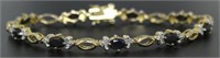 Natural 3.00 ct Sapphire & Diamond Accent Bracelet