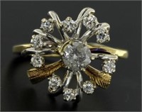14kt Gold Antique 3/4 ct Diamond Solitaire Ring