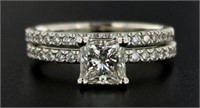 Platinum GIA Cert. 1.51 ct VVS Diamond 2 pc Bridal