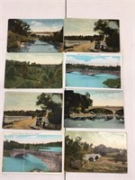 Another lot of eight St Thomas Bridge cards.