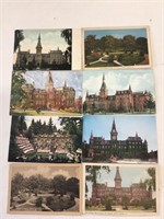 Lot of eight Alma College postcards.