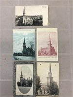 Five Centre St., Baptist Church postcards.