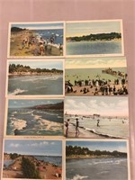 Lot of eight Port Stanley Beachfront postcards.