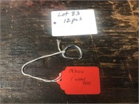 Lot of 12 - 1" Wire Dee Ring