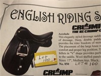 Black BT Crump 17" Leather Dressage Saddle
