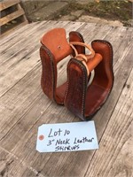 Leather Stirrups - 3" Necks - USA made