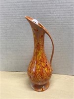 Orange Art Glass Pitcher - Holland