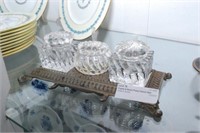 Crystal & Nickel Plated Inkwell Sets