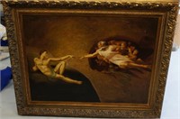 Michelangelo's "Creation of Adam" Religious O/C