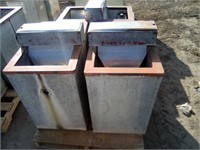 3 Hoskins Red Top Livestock Water troughs