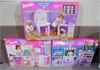 Lot of 3 Barbie Play Sets