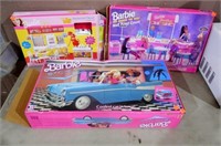 Lot of 3 Barbie Playsets
