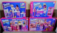Lof of 4 Barbie Playsets