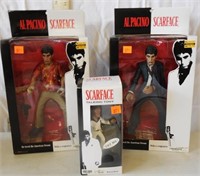 (3) Al Pacino Scarface Figures